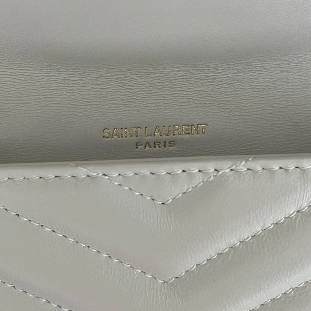 Saint Laurent Quilted Leather Card Holder Wallet - Picture 16 of 16